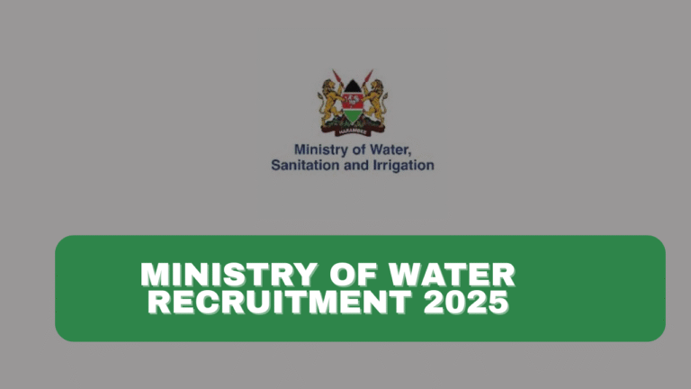 Ministry of Water Recruitment 2025: Vacancies, Application Portal
